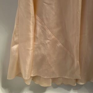 Vintage Peach Silk Maxi Slip Dress Size Medium / Large